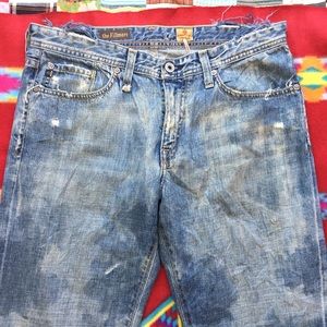 AG Fillmore Jeans Upcycled Acid Washed Distressed